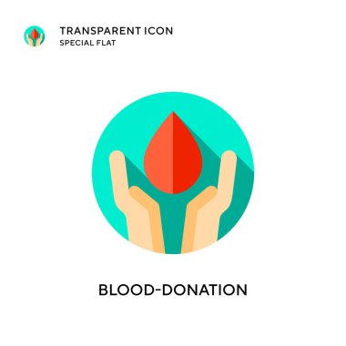 Kan bağışı vektör ikonu. Düz çizim. EPS 10 vektörü.
