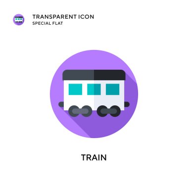 Tren vektör simgesi. Düz çizim. EPS 10 vektörü.