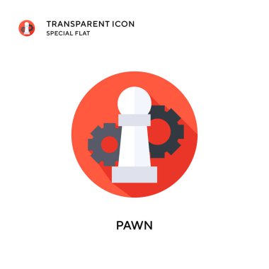 Piyon vektör simgesi. Düz çizim. EPS 10 vektörü.