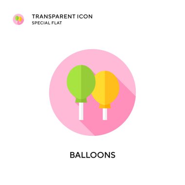 Balon vektör simgesi. Düz çizim. EPS 10 vektörü.