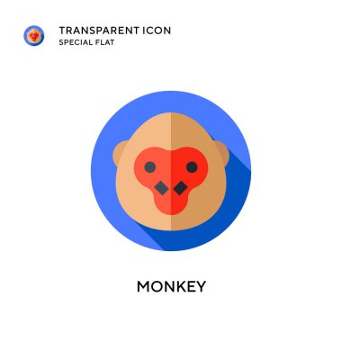 Maymun vektör simgesi. Düz çizim. EPS 10 vektörü.