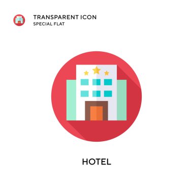 Otel vektör simgesi. Düz çizim. EPS 10 vektörü.