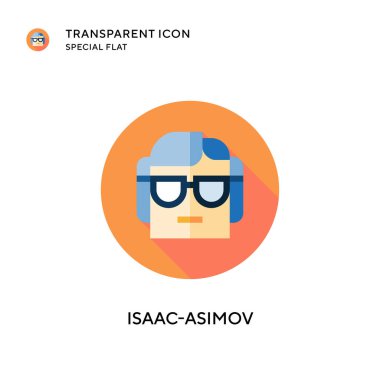 Isaac-asimov vektör simgesi. Düz çizim. EPS 10 vektörü.