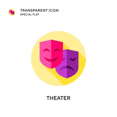 Tiyatro vektör simgesi. Düz çizim. EPS 10 vektörü.