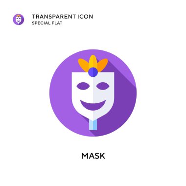 Maske vektör simgesi. Düz çizim. EPS 10 vektörü.