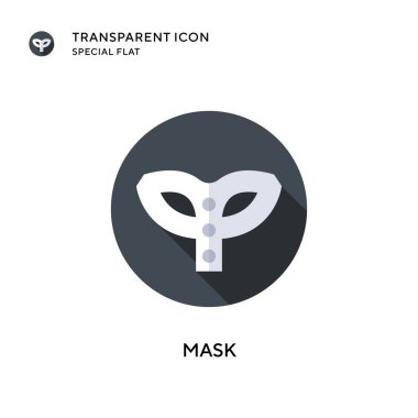 Maske vektör simgesi. Düz çizim. EPS 10 vektörü.