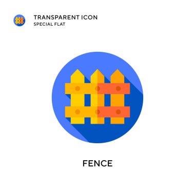 Çit vektör simgesi. Düz çizim. EPS 10 vektörü.