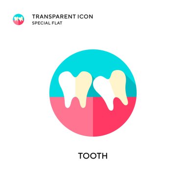 Diş vektör simgesi. Düz çizim. EPS 10 vektörü.