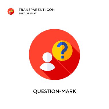 Soru işareti vektör simgesi. Düz çizim. EPS 10 vektörü.