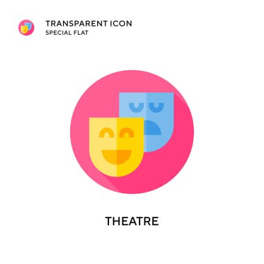 Tiyatro vektör simgesi. Düz çizim. EPS 10 vektörü.
