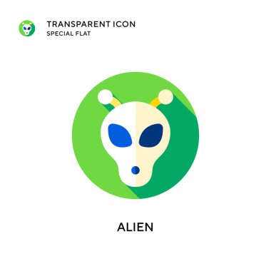 Uzaylı vektör simgesi. Düz çizim. EPS 10 vektörü.