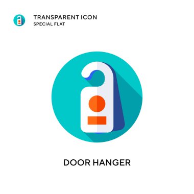 Kapı askısı vektör simgesi. Düz çizim. EPS 10 vektörü.