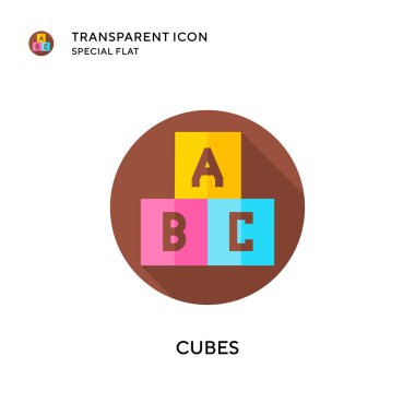 Küpler vektör simgesi. Düz çizim. EPS 10 vektörü.