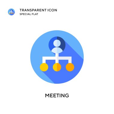 Vektör simgesi ile buluşuyorum. Düz çizim. EPS 10 vektörü.