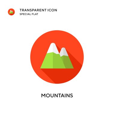 Dağlar vektör simgesi. Düz çizim. EPS 10 vektörü.