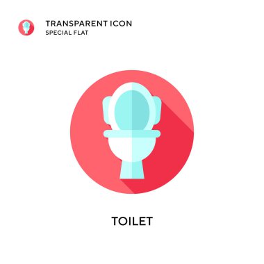 Tuvalet vektörü simgesi. Düz çizim. EPS 10 vektörü.