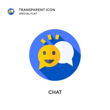 Sohbet vektörü simgesi. Düz çizim. EPS 10 vektörü.