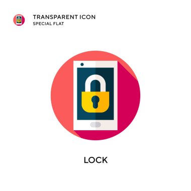 Vektör simgesini kilitle. Düz çizim. EPS 10 vektörü.