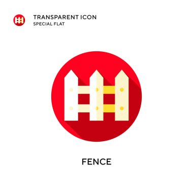 Çit vektör simgesi. Düz çizim. EPS 10 vektörü.