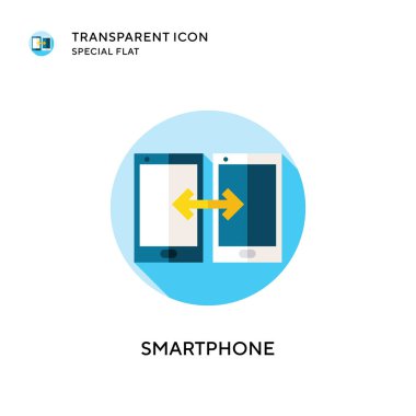 Akıllı telefon vektör simgesi. Düz çizim. EPS 10 vektörü.