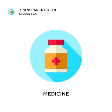 İlaç vektör simgesi. Düz çizim. EPS 10 vektörü.