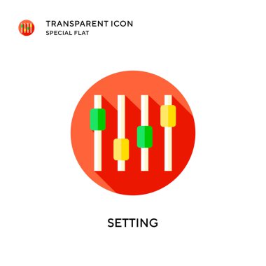 Vektör simgesi ayarlanıyor. Düz çizim. EPS 10 vektörü.