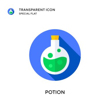 İksir vektör simgesi. Düz çizim. EPS 10 vektörü.