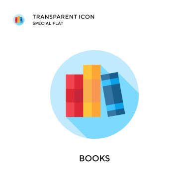 Kitap vektör simgesi. Düz çizim. EPS 10 vektörü.