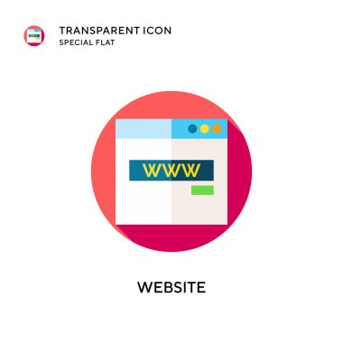 Web sitesi vektör simgesi. Düz çizim. EPS 10 vektörü.