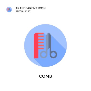 Tarak vektör simgesi. Düz çizim. EPS 10 vektörü.