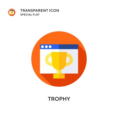 Ödül vektör simgesi. Düz çizim. EPS 10 vektörü.