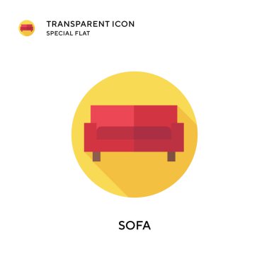 Koltuk vektör simgesi. Düz çizim. EPS 10 vektörü.