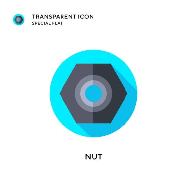 Fındık vektörü simgesi. Düz çizim. EPS 10 vektörü.