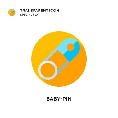 Bebek iğne vektör simgesi. Düz çizim. EPS 10 vektörü.