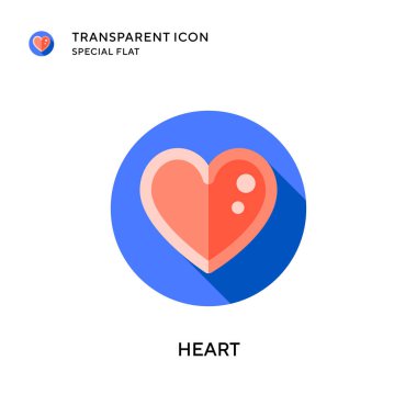 Kalp vektör simgesi. Düz çizim. EPS 10 vektörü.