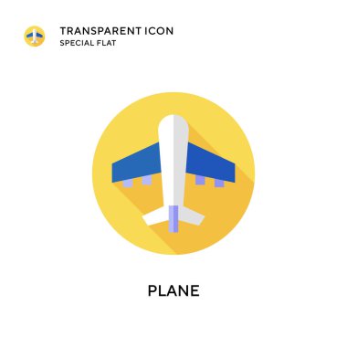 Düzlem vektör simgesi. Düz çizim. EPS 10 vektörü.