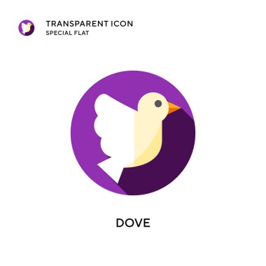 Güvercin vektör simgesi. Düz çizim. EPS 10 vektörü.