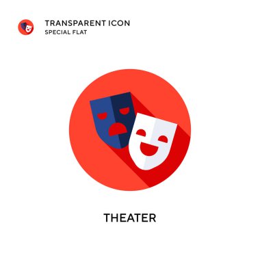 Tiyatro vektör simgesi. Düz çizim. EPS 10 vektörü.