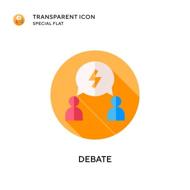 Tartışma vektörü simgesi. Düz çizim. EPS 10 vektörü.
