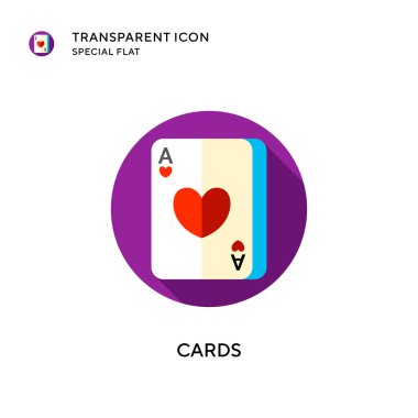 Kart vektör simgesi. Düz çizim. EPS 10 vektörü.