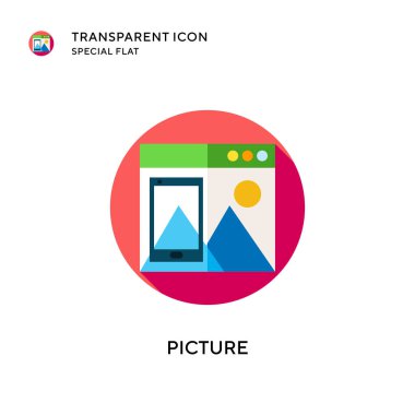 Resim vektör simgesi. Düz çizim. EPS 10 vektörü.