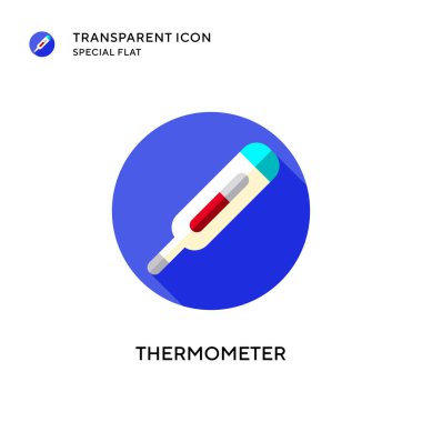 Termometre vektör simgesi. Düz çizim. EPS 10 vektörü.