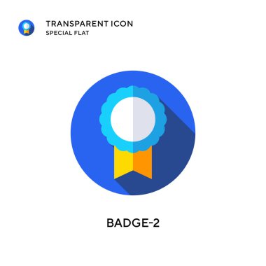 Rozet-2 vektör simgesi. Düz çizim. EPS 10 vektörü.