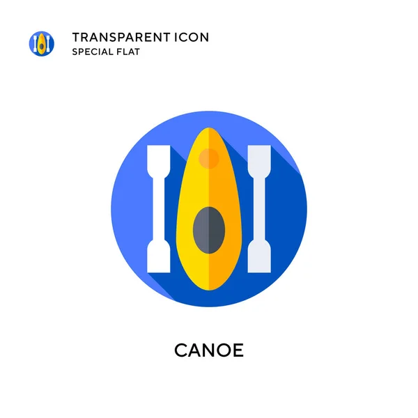 Icona Vettore Canoa Illustrazione Stile Piatto Vettore Eps — Vettoriale Stock