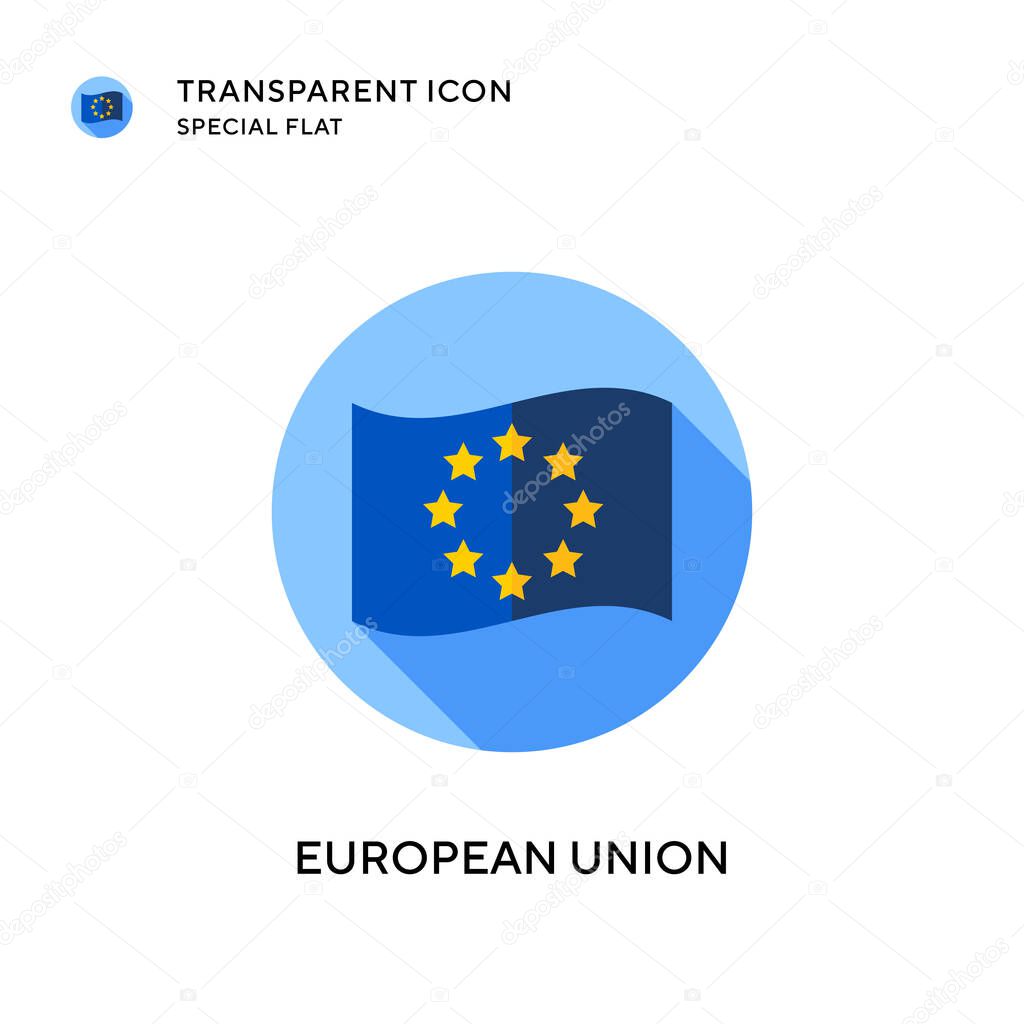 European union vector icon. Flat style illustration. EPS 10 vector.