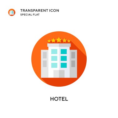 Otel vektör simgesi. Düz çizim. EPS 10 vektörü.