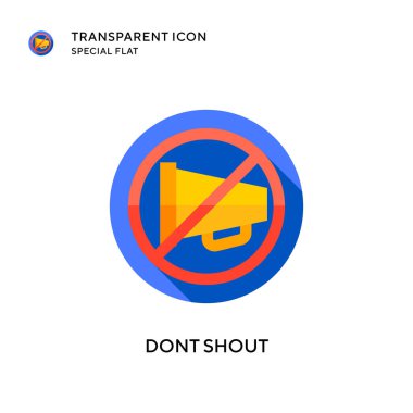 Vektör simgesi diye bağırma. Düz çizim. EPS 10 vektörü.