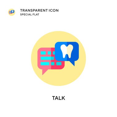 Vektör simgesinden bahset. Düz çizim. EPS 10 vektörü.