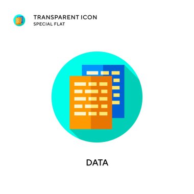 Veri vektör simgesi. Düz çizim. EPS 10 vektörü.