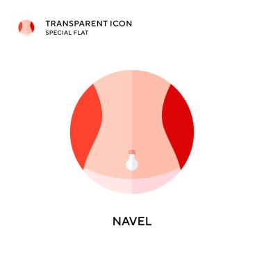 Göbek vektör simgesi. Düz çizim. EPS 10 vektörü.